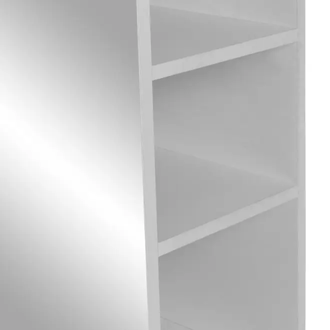 DOVER SAPATEIRA PAREDE C/ESPELHO 64 CM X 1,91 M - BRANCO/PRATA - Foto 7