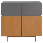 BUFFET 4 PORTAS 1,14 M X 43 CM HORIZON - TAUARI/KONKRET - Foto 1