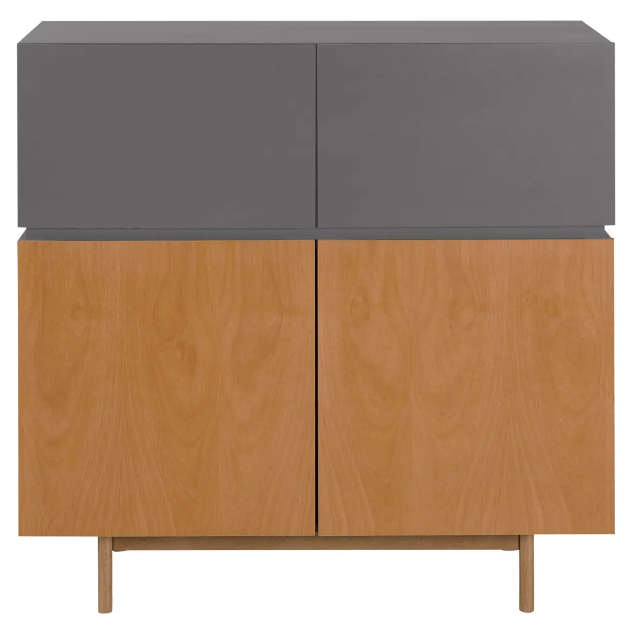 BUFFET 4 PORTAS 1,14 M X 43 CM HORIZON - TAUARI/KONKRET - Foto 1