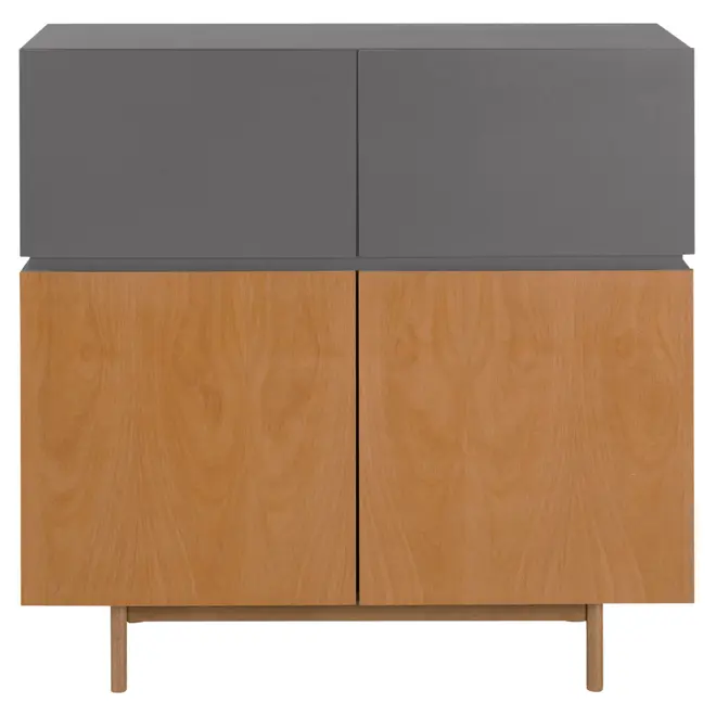 BUFFET 4 PORTAS 1,14 M X 43 CM HORIZON - TAUARI/KONKRET - Foto 1