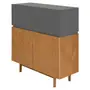 BUFFET 4 PORTAS 1,14 M X 43 CM HORIZON - TAUARI/KONKRET - Foto 2