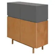 BUFFET 4 PORTAS 1,14 M X 43 CM HORIZON - TAUARI/KONKRET - Foto 2