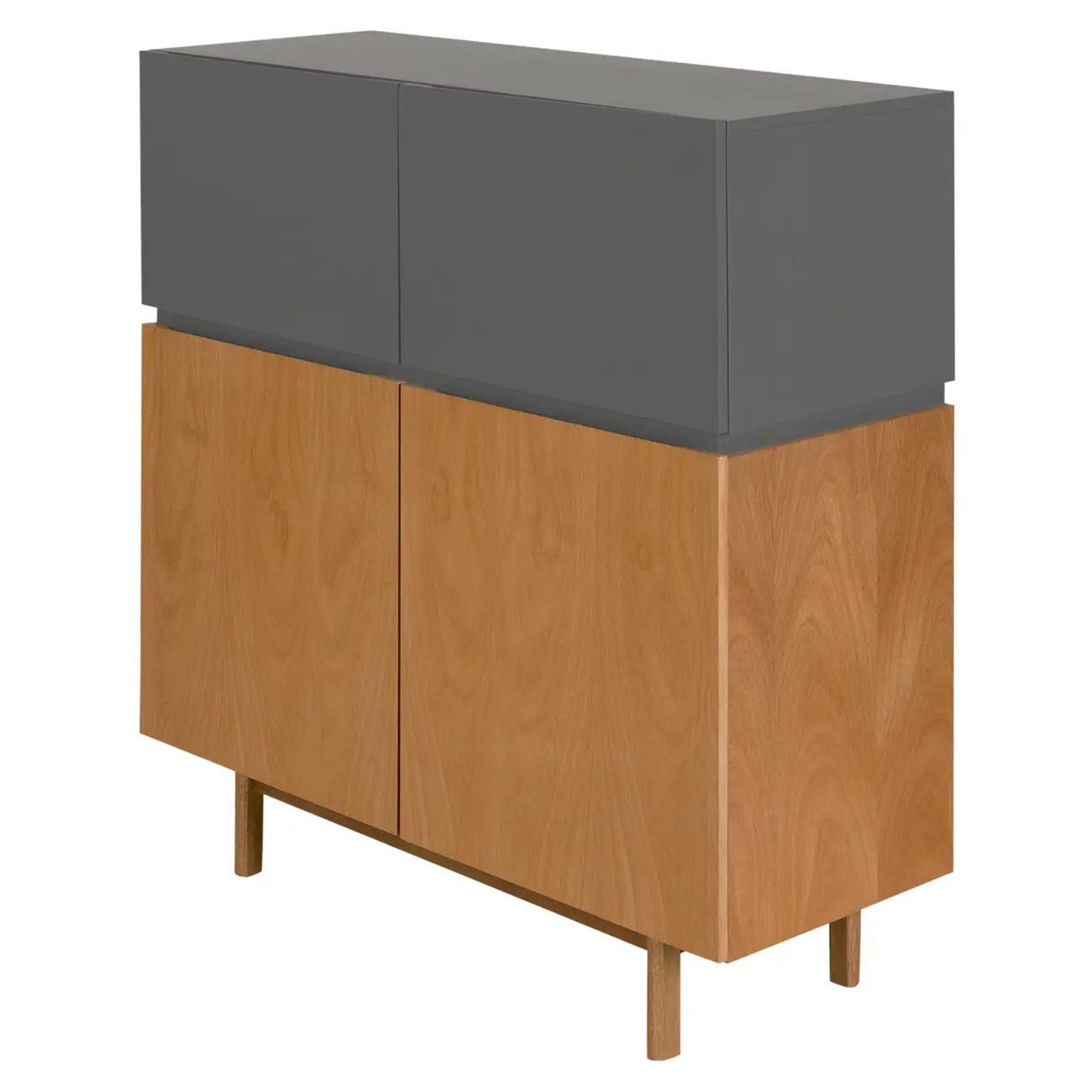 BUFFET 4 PORTAS 1,14 M X 43 CM HORIZON - TAUARI/KONKRET - Foto 2