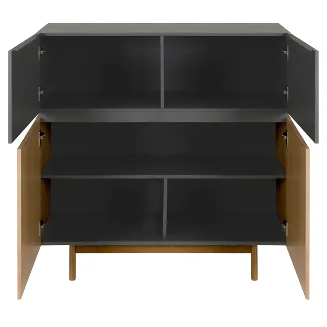 BUFFET 4 PORTAS 1,14 M X 43 CM HORIZON - TAUARI/KONKRET - Foto 4