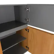 BUFFET 4 PORTAS 1,14 M X 43 CM HORIZON - TAUARI/KONKRET - Foto 7