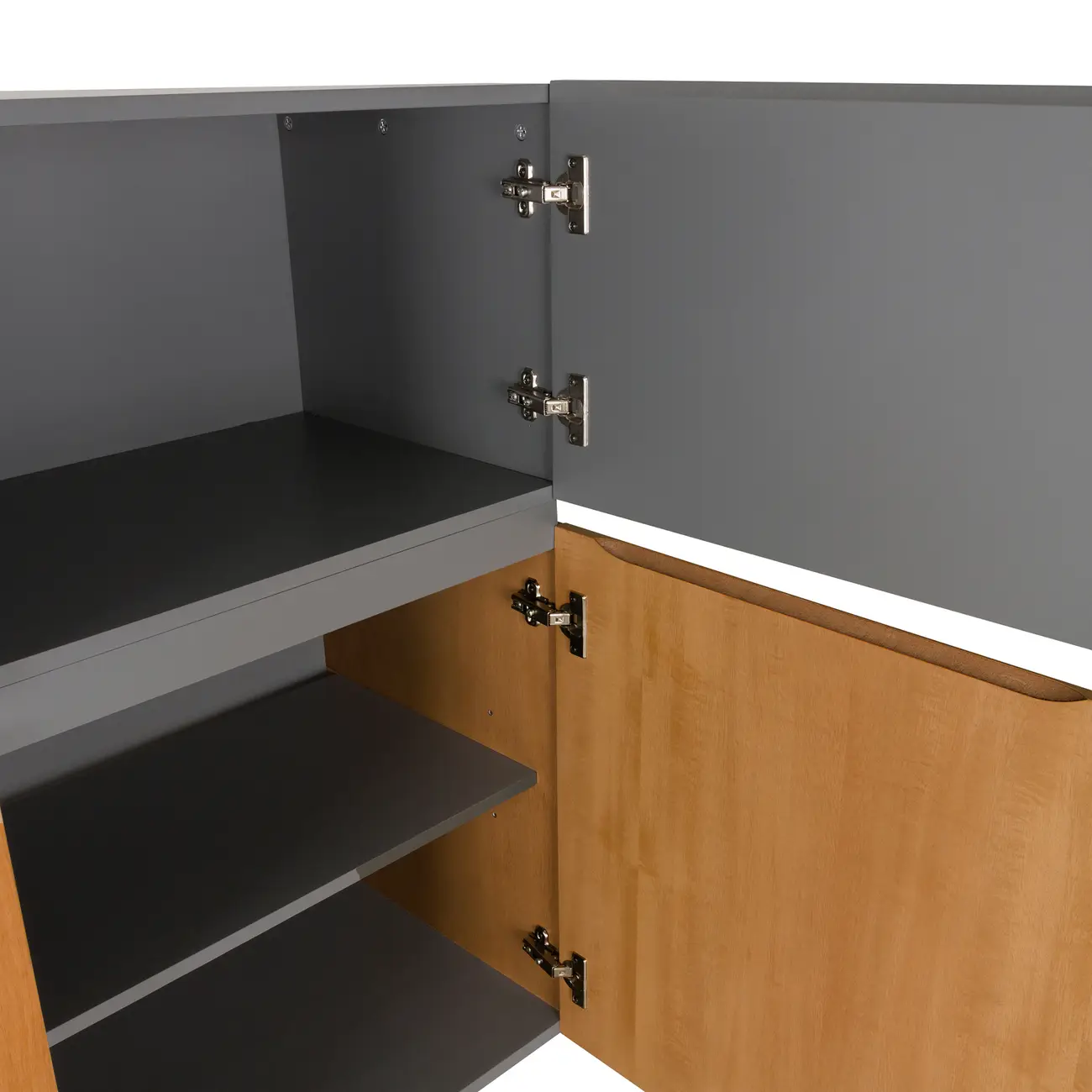 BUFFET 4 PORTAS 1,14 M X 43 CM HORIZON - TAUARI/KONKRET - Foto 7