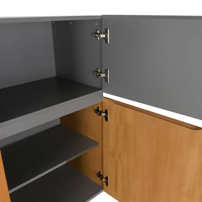 BUFFET 4 PORTAS 1,14 M X 43 CM HORIZON - TAUARI/KONKRET - Foto 7