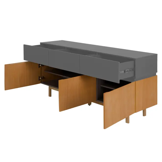 BUFFET 3 PORTAS/ 3 GAVETAS 1,70 M X 43 CM HORIZON - TAUARI/KONKRET - Foto 3