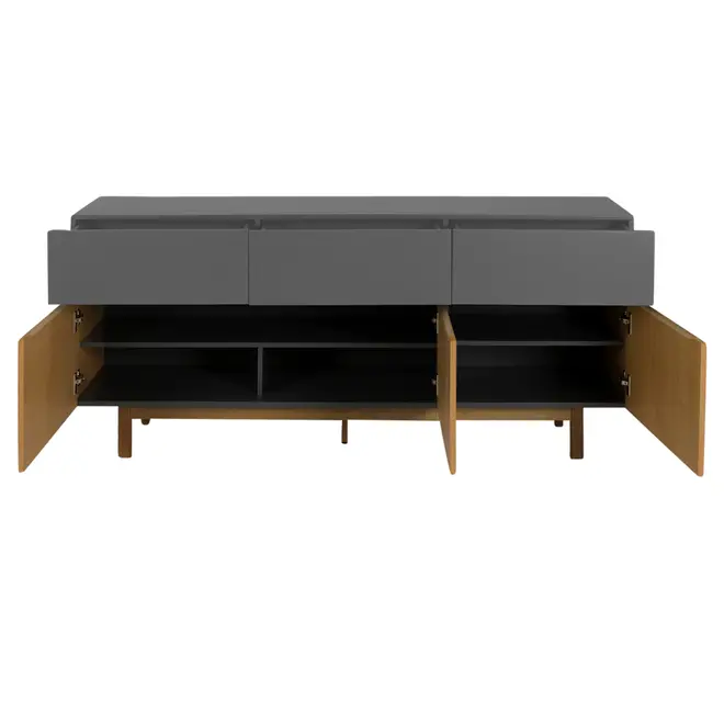 BUFFET 3 PORTAS/ 3 GAVETAS 1,70 M X 43 CM HORIZON - TAUARI/KONKRET - Foto 4
