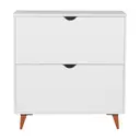 BRANCO/NOZES - SAPATEIRA 2 PORTAS BASCULANTES LIN