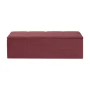 SOX BAÚ 1 M X 38 CM - VELVET COTELÊ RODONITA - Foto 1