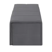 SOX BAÚ 1 M X 38 CM - VELVET COTELÊ CINZA - Foto 4