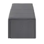 SOX BAÚ 1 M X 38 CM - VELVET COTELÊ CINZA - Foto 4
