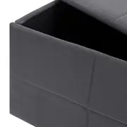 SOX BAÚ 1 M X 38 CM - VELVET COTELÊ CINZA - Foto 5
