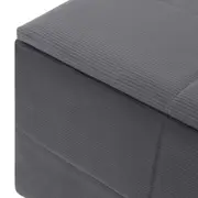 SOX BAÚ 1 M X 38 CM - VELVET COTELÊ CINZA - Foto 6