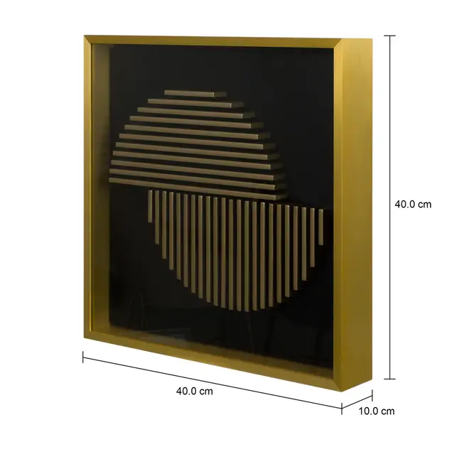 QUADRO GROOVE I 40 CM X 40 CM - DOURO/PRETO - Foto 3