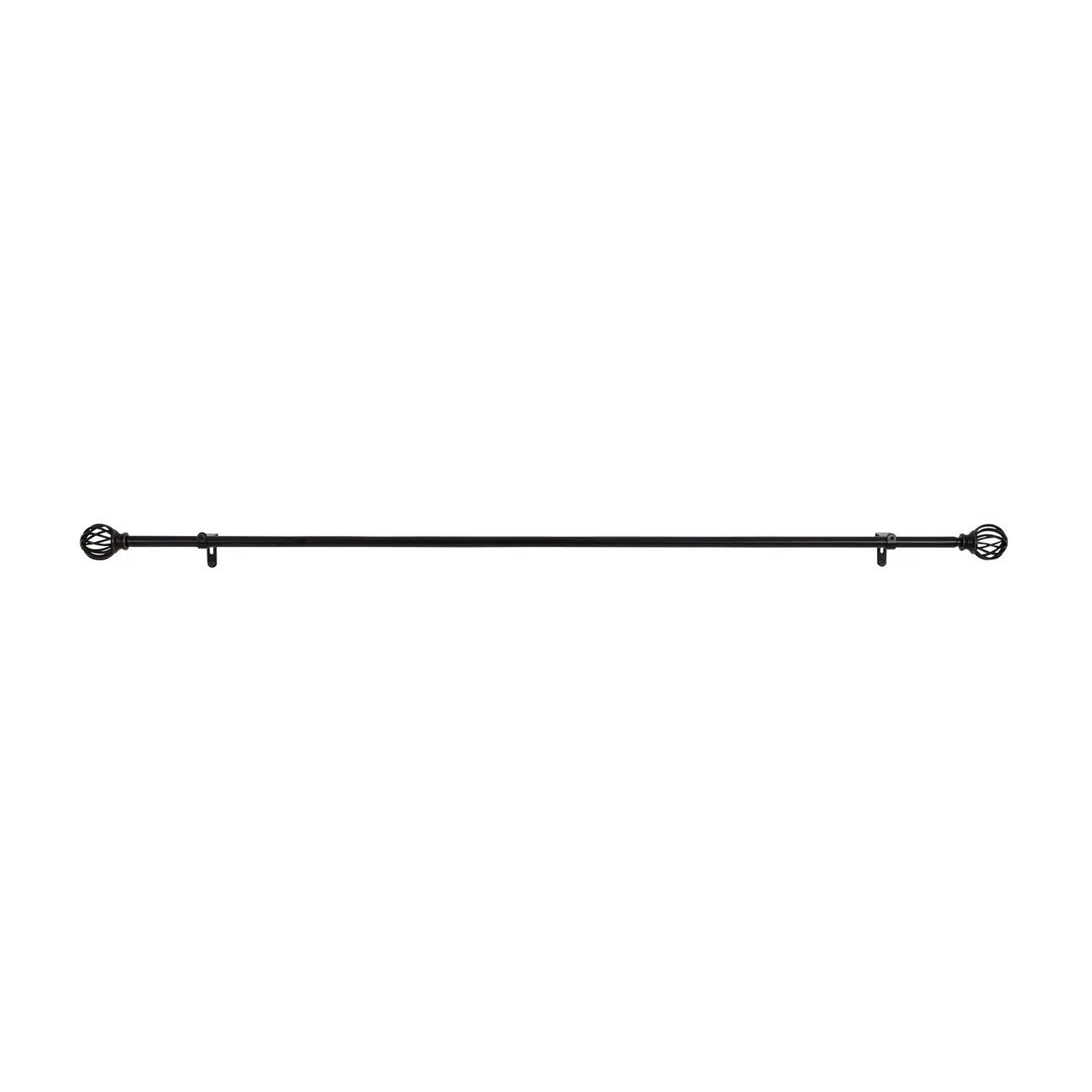 SUPORTE PARA CORTINA EXTENSÍVEL 1,21 M/2,23 M 15 MM NAROK - PRETO - Foto 1
