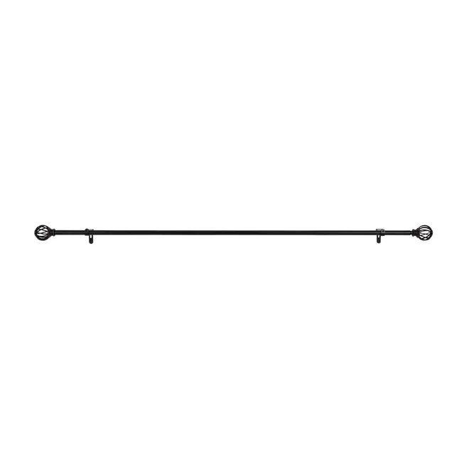 SUPORTE PARA CORTINA EXTENSÍVEL 1,21 M/2,23 M 15 MM NAROK - PRETO - Foto 1