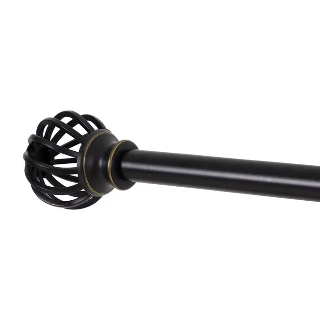 SUPORTE PARA CORTINA EXTENSÍVEL 1,21 M/2,23 M 15 MM NAROK - PRETO - Foto 5