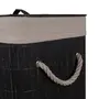 CESTO PARA ROUPA 60 CM X 40 CM X 30 CM KABUKI - PRETO/CAMELO - Foto 6