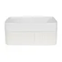CESTO 33 CM X 23 CM X 14 CM KABUKI - BRANCO/BRANCO - Foto 1