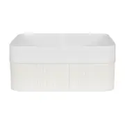 CESTO 33 CM X 23 CM X 14 CM KABUKI - BRANCO/BRANCO - Foto 1