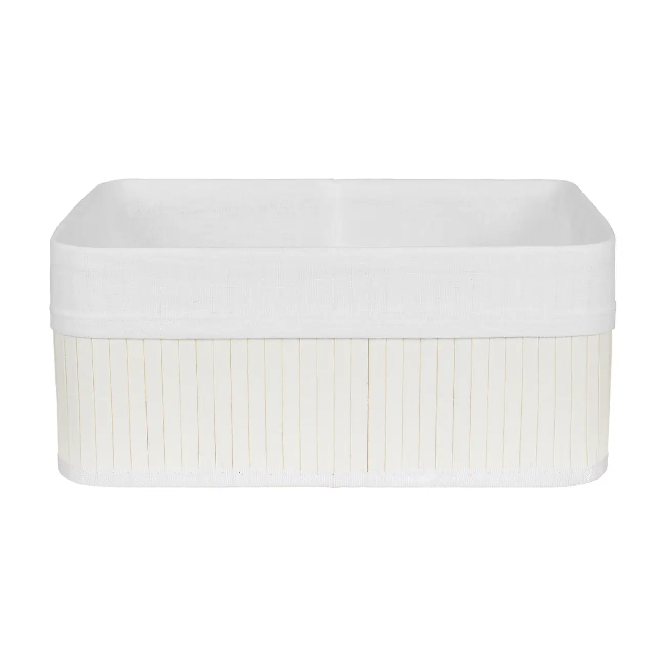 CESTO 33 CM X 23 CM X 14 CM KABUKI - BRANCO/BRANCO - Foto 1