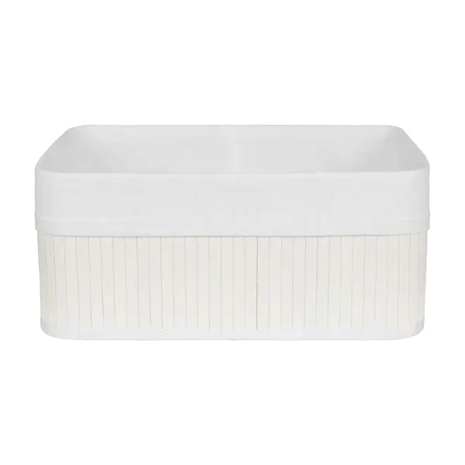 CESTO 33 CM X 23 CM X 14 CM KABUKI - BRANCO/BRANCO - Foto 1