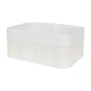 CESTO 33 CM X 23 CM X 14 CM KABUKI - BRANCO/BRANCO - Foto 2