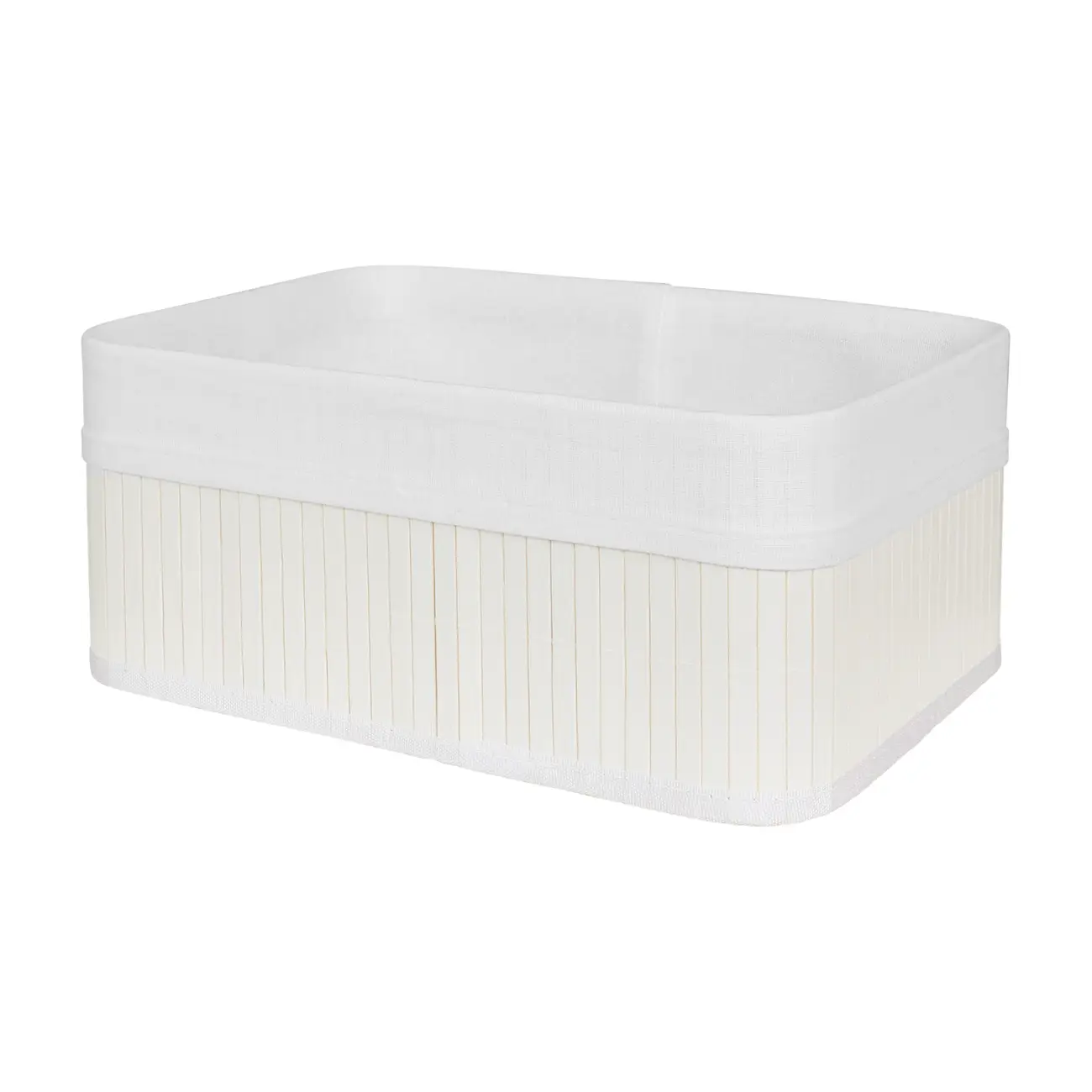 CESTO 33 CM X 23 CM X 14 CM KABUKI - BRANCO/BRANCO - Foto 2