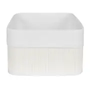CESTO 33 CM X 23 CM X 14 CM KABUKI - BRANCO/BRANCO - Foto 3