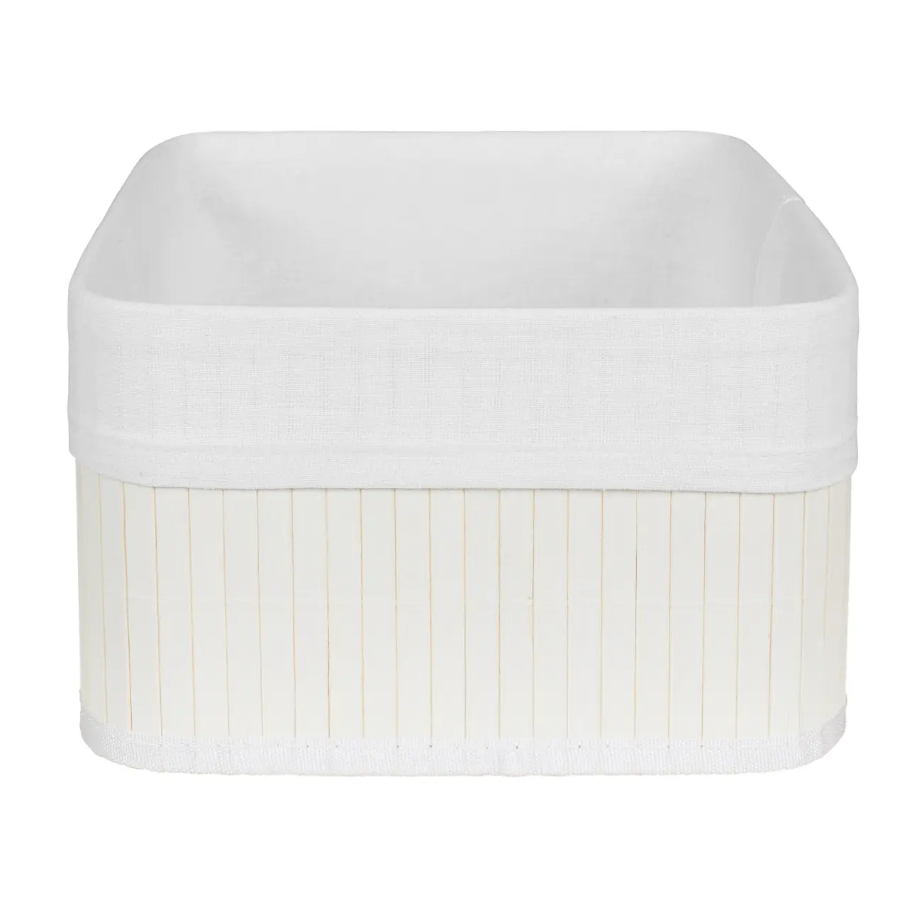 CESTO 33 CM X 23 CM X 14 CM KABUKI - BRANCO/BRANCO - Foto 3