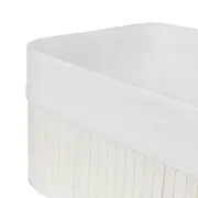 CESTO 33 CM X 23 CM X 14 CM KABUKI - BRANCO/BRANCO - Foto 4