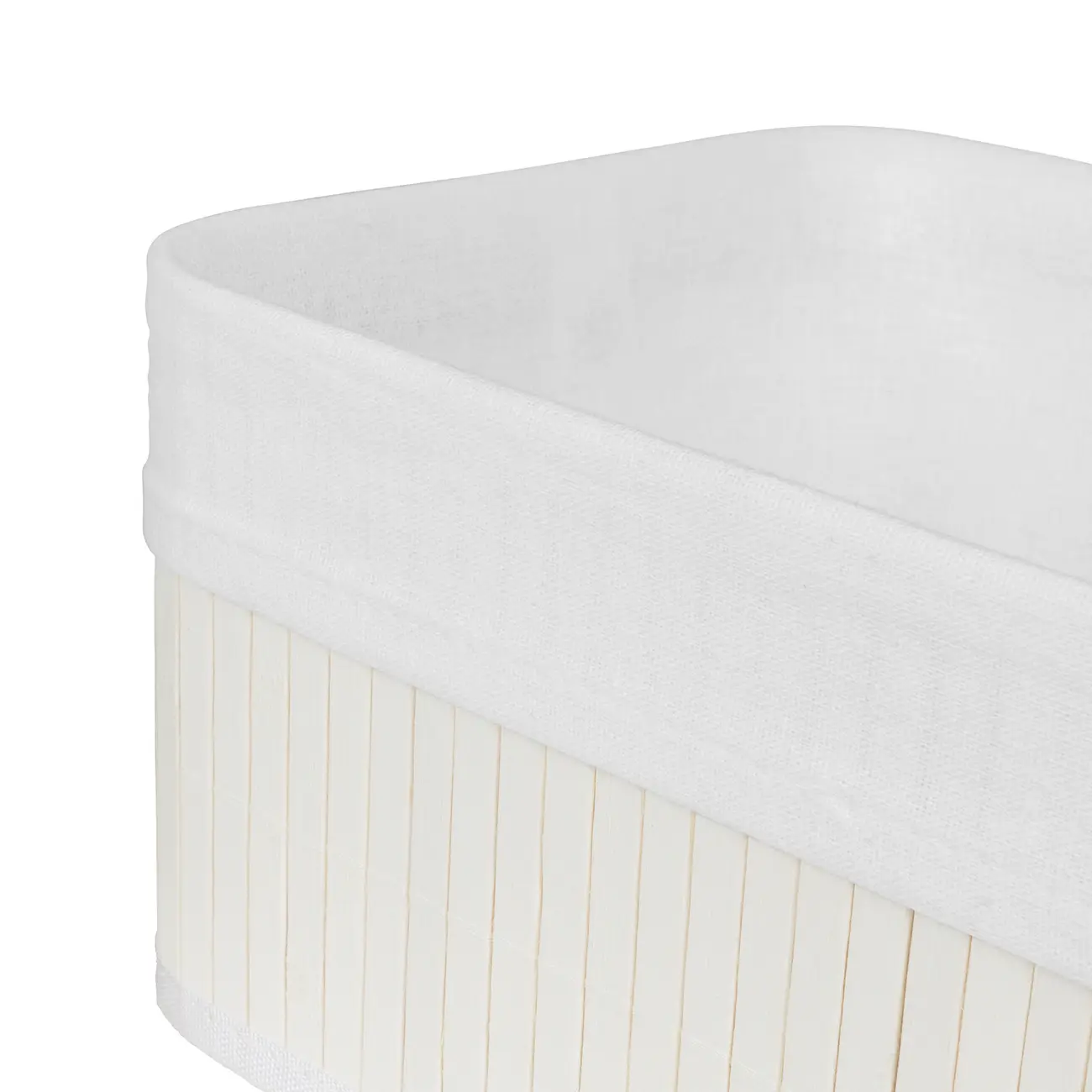 CESTO 33 CM X 23 CM X 14 CM KABUKI - BRANCO/BRANCO - Foto 4