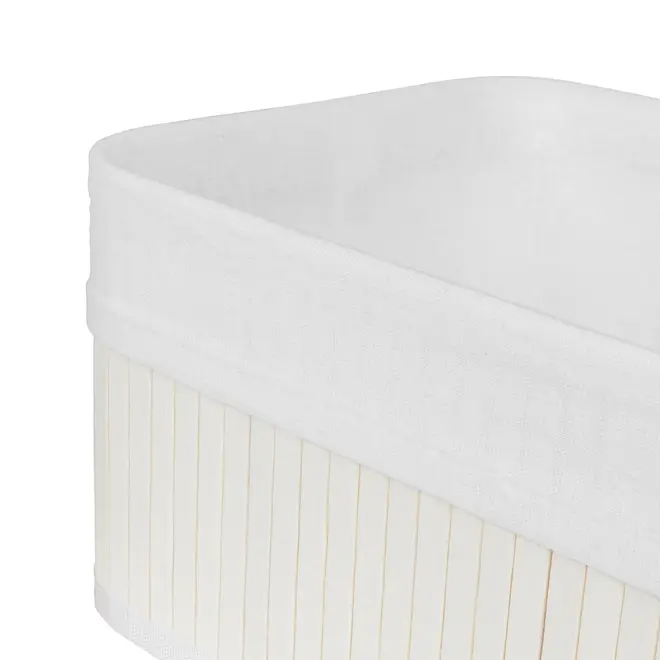 CESTO 33 CM X 23 CM X 14 CM KABUKI - BRANCO/BRANCO - Foto 4