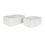 CESTO 33 CM X 23 CM X 14 CM KABUKI - BRANCO/BRANCO - Foto 5