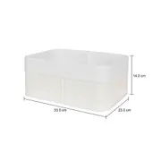 CESTO 33 CM X 23 CM X 14 CM KABUKI - BRANCO/BRANCO - Foto 7