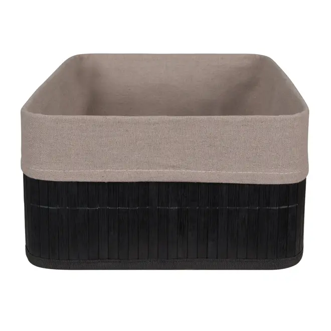 CESTO 38 CM X 28 CM X 16 CM KABUKI - PRETO/CAMELO - Foto 3