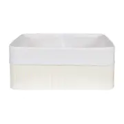 CESTO 38 CM X 28 CM X 16 CM KABUKI - BRANCO/BRANCO - Foto 1