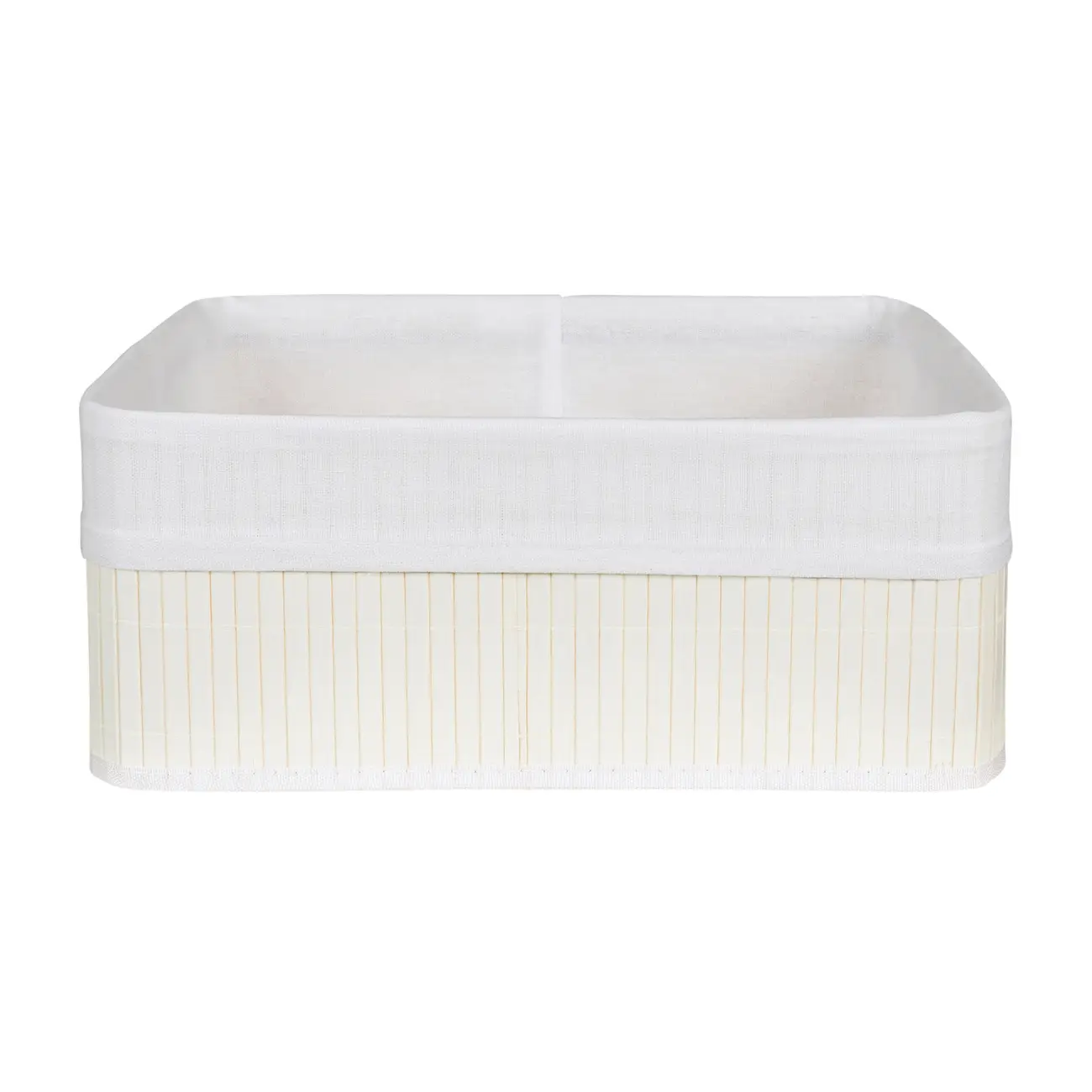 CESTO 38 CM X 28 CM X 16 CM KABUKI - BRANCO/BRANCO - Foto 1