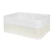 CESTO 38 CM X 28 CM X 16 CM KABUKI - BRANCO/BRANCO - Foto 2