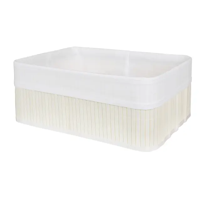 CESTO 38 CM X 28 CM X 16 CM KABUKI - BRANCO/BRANCO - Foto 2