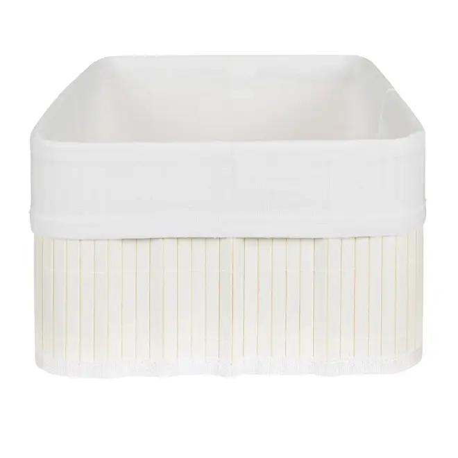 CESTO 38 CM X 28 CM X 16 CM KABUKI - BRANCO/BRANCO - Foto 3