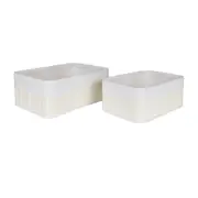 CESTO 38 CM X 28 CM X 16 CM KABUKI - BRANCO/BRANCO - Foto 4