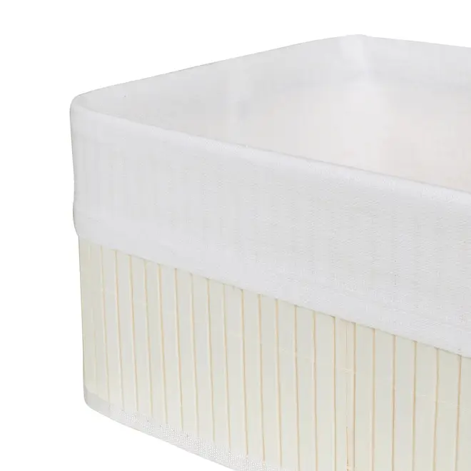 CESTO 38 CM X 28 CM X 16 CM KABUKI - BRANCO/BRANCO - Foto 5