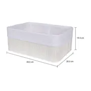 CESTO 38 CM X 28 CM X 16 CM KABUKI - BRANCO/BRANCO - Foto 7