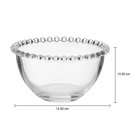 Imagem com medidas do produto TIGELA 13 CM PÉROLAS