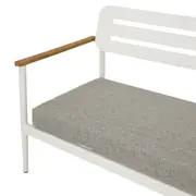 SOFÁ 2 LUGARES SEASIDE - BRANCO/CINZA - Foto 4