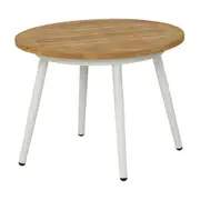 MESA LATERAL REDONDA 59 CM SEASIDE - BRANCO/TEKA - Foto 1