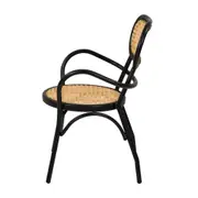 CADEIRA COM BRAÇOS VERLET - PRETO/BEGE - Foto 3